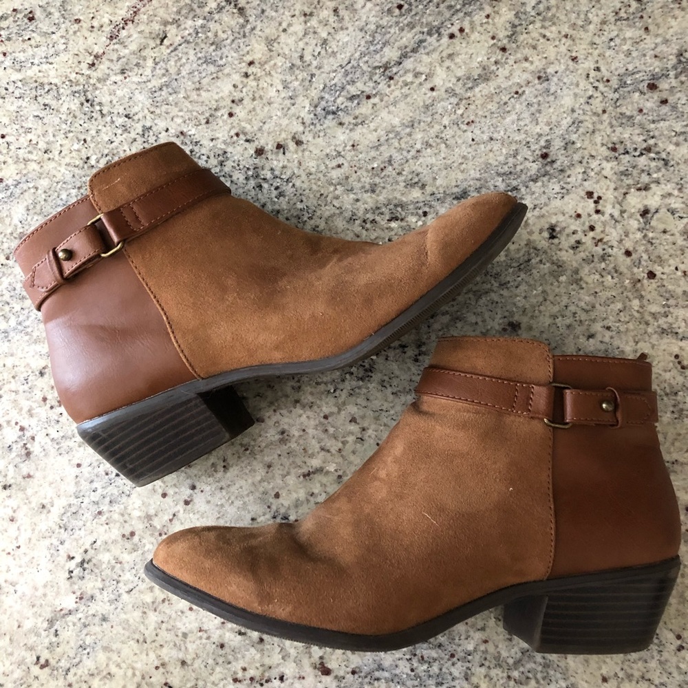 Brown Suede Booties
